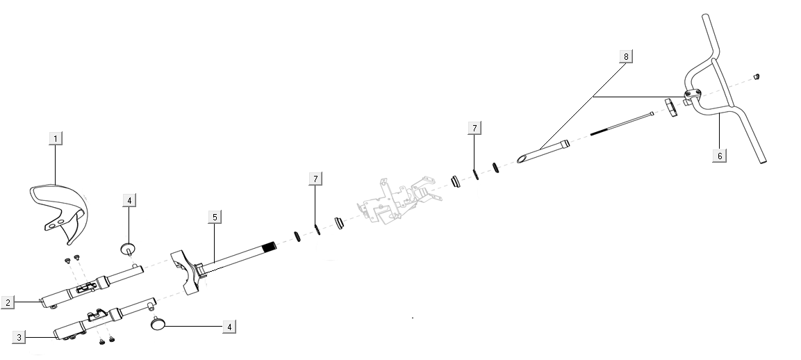 Forcella anteriore - Cuffie Niu U Series rosse