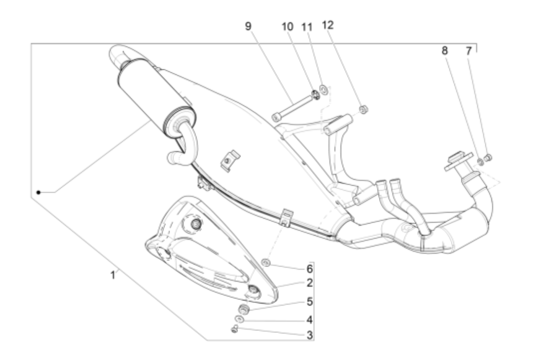 Scarico Piaggio NRG Power 50 2 tempi LC Euro 4