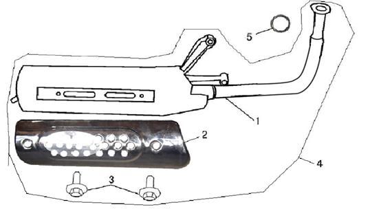 Scarico AGM LX 50 4T AC antracite