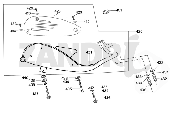 Scarico Santini Capri nero opaco