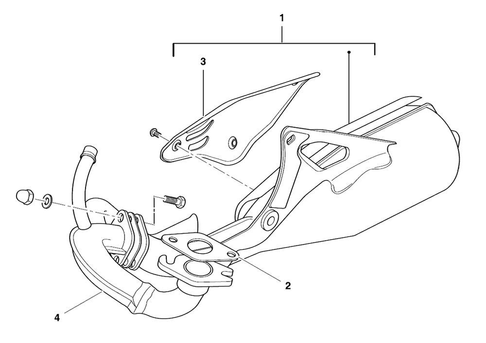 Scarico Beta Ark-RR 50 2 tempi AC rosso-bianco 2010