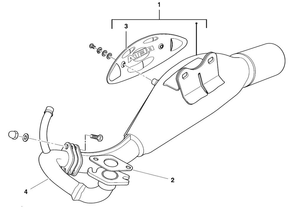 Scarico Beta Ark 50 2 tempi LC silver cosmo 2004