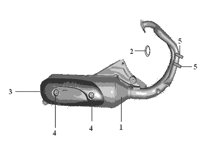 Scarico blu Sym DD50