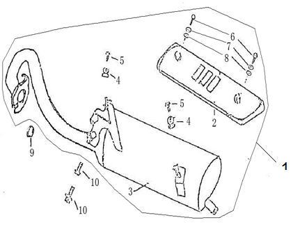 Scarico Eagle-Wing Torino blu chiaro