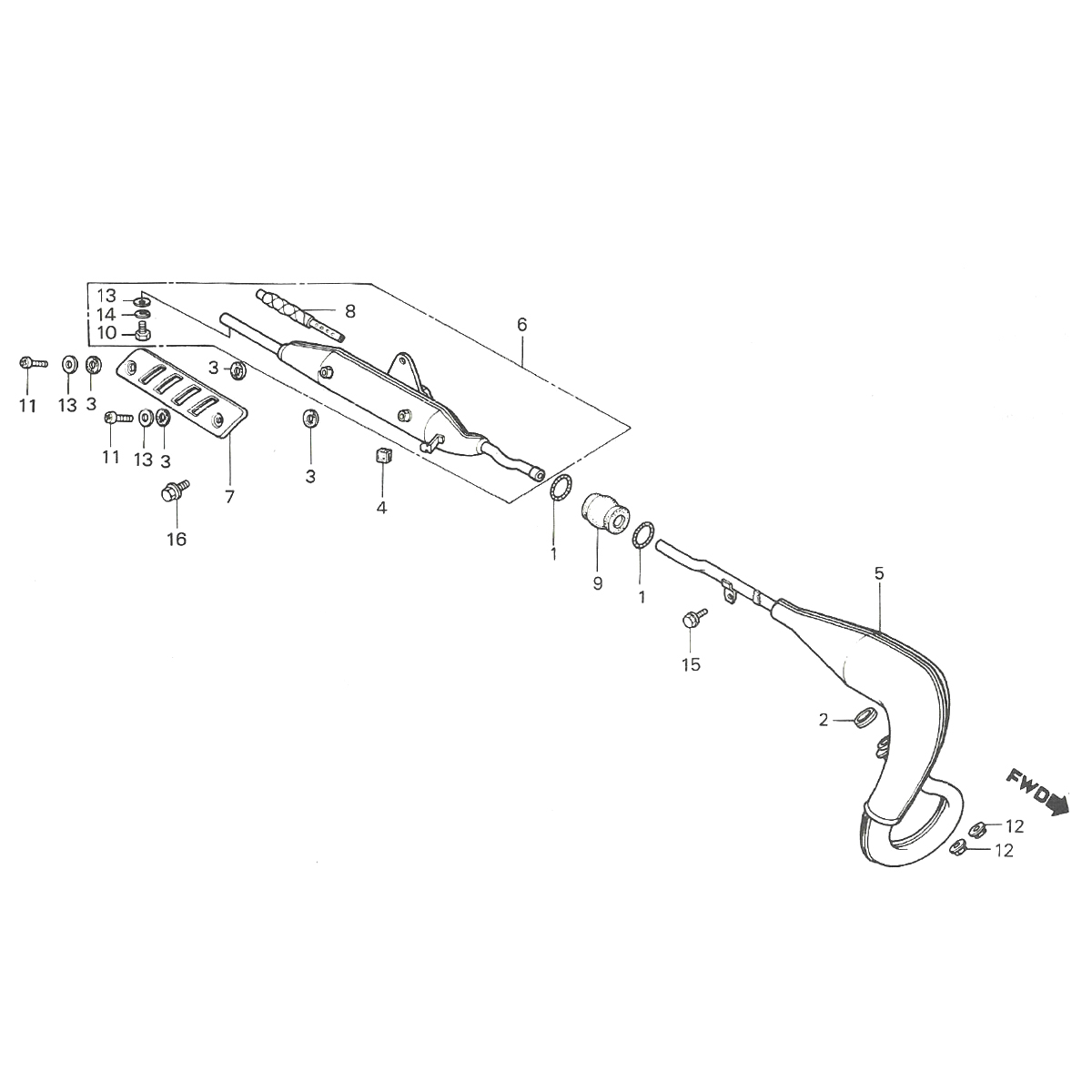 Scarico Honda MTX 50