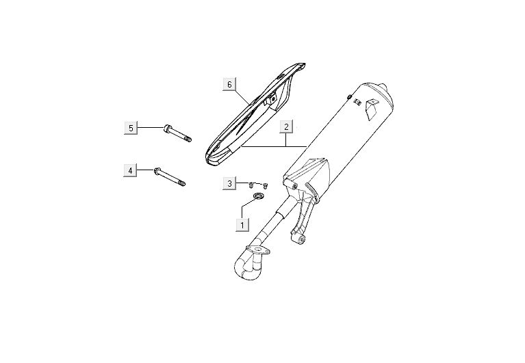 Scarico Kymco Agility 10' 4 tempi bianco argento
