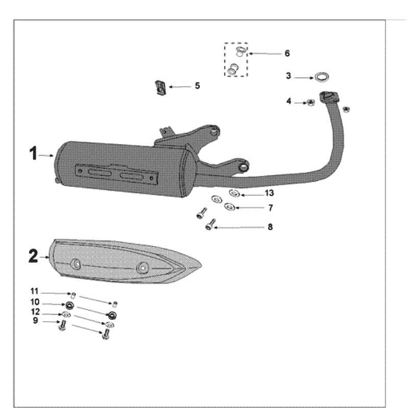 Scarico Peugeot Kisbee RS nero opaco