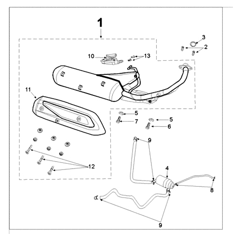 Scarico Peugeot Speedfight 3 50 4 tempi AC rosso