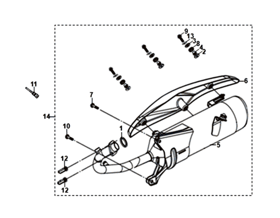 Sym Fiddle II Euro 4 (WH-006) Scarico bianco