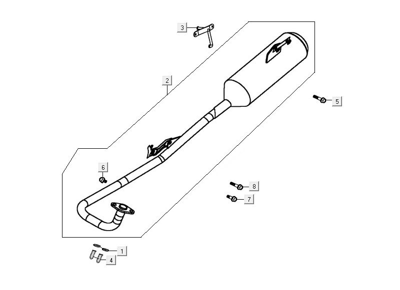 Scarico Kymco Maxxer 90 Black