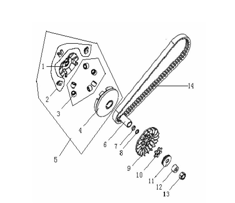 Variatore - cinghia trapezoidale Generic Cracker 50 2 tempi nera 2010 25