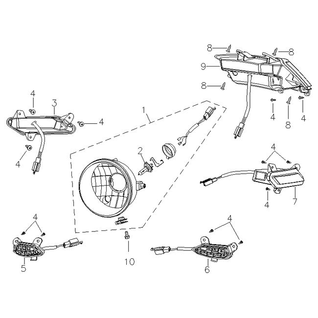 Faro anteriore - Luce posteriore - Indicatori AGM Supreme