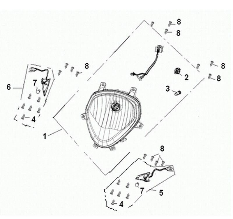 Faro anteriore - Luce posteriore - Indicatori Generic Roc 50 2 tempi 2010 argento 25