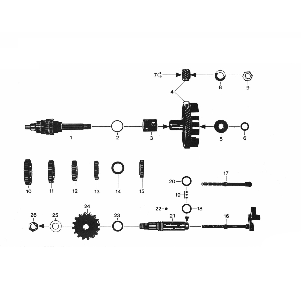Cambio 5V Foot Zundapp GTS 50 529-028 e 029
