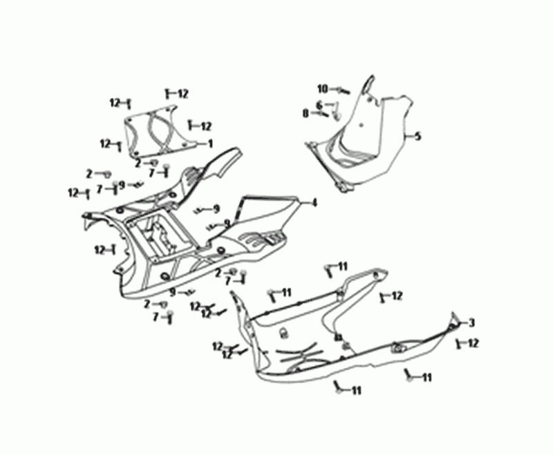 PIASTRA DI BASE/TELAIO Sym Orbit II Euro 4 Mat Grey