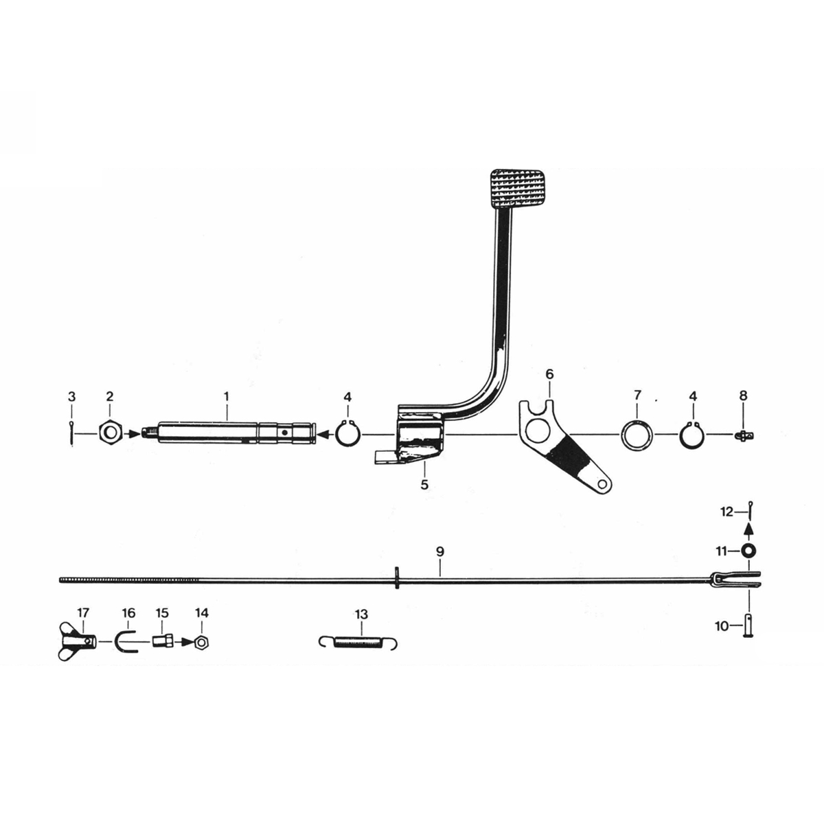 Pedale freno Zundapp 529 di tutti i tipi
