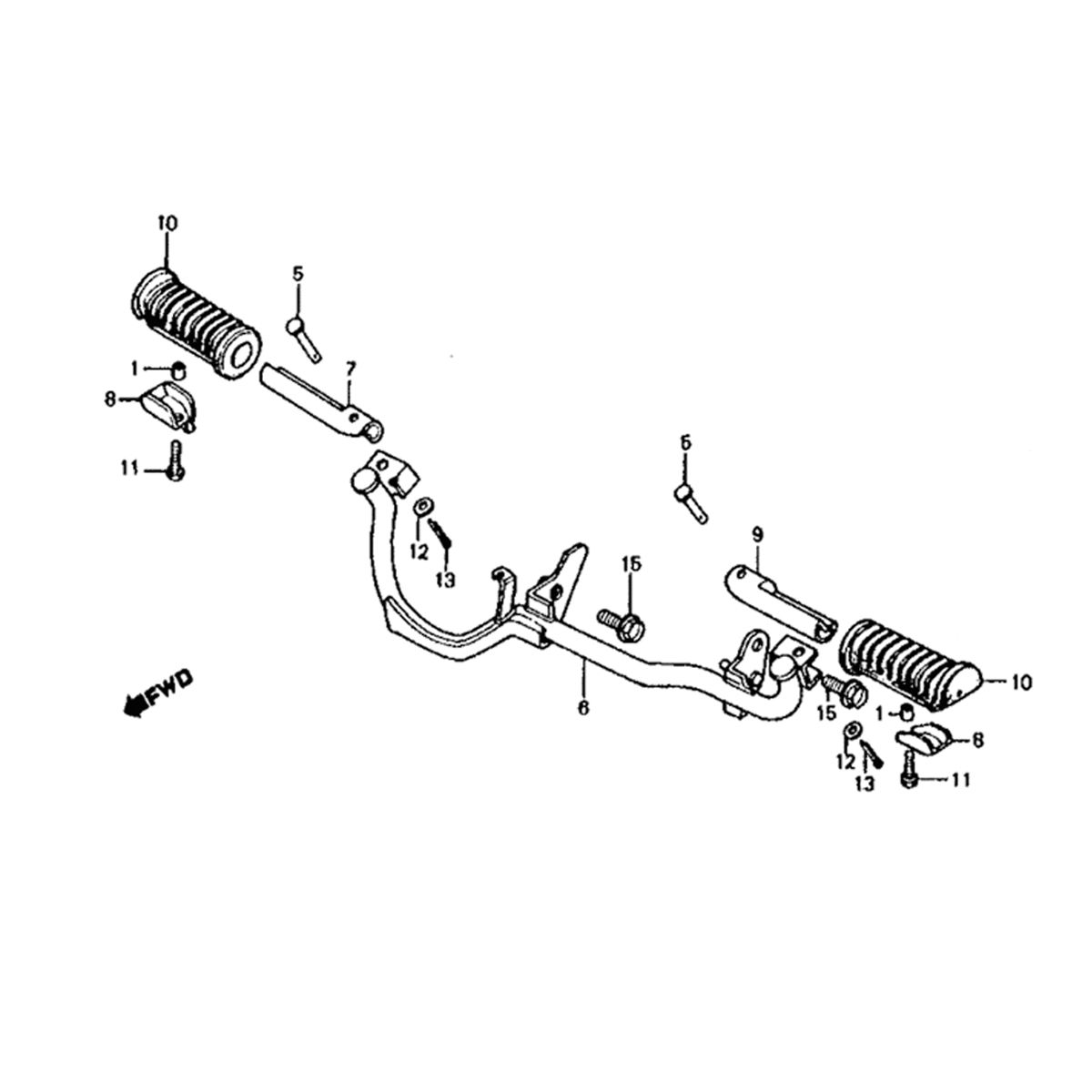 Poggiapiedi Honda MB50/MB80