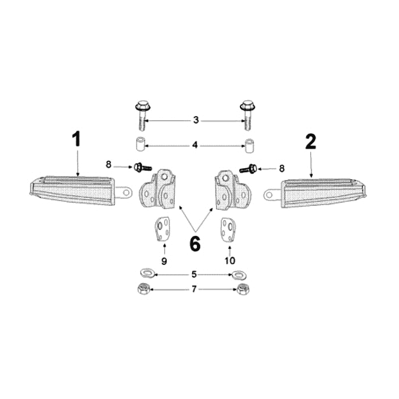 Poggiapiedi arancione Peugeot Kisbee