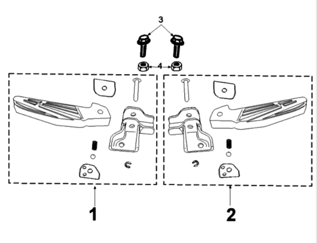 Voetsteun Peugeot Tweet 125 V E3 2013-2017