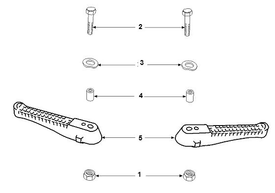 Pedane Peugeot Speedfight 2 50 2 tempi AC Euro2