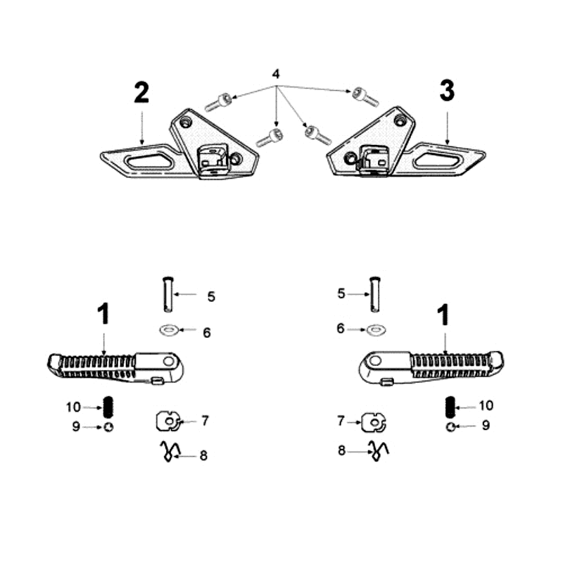 Pedane Peugeot Speedfight 3 50 4 tempi AC nere
