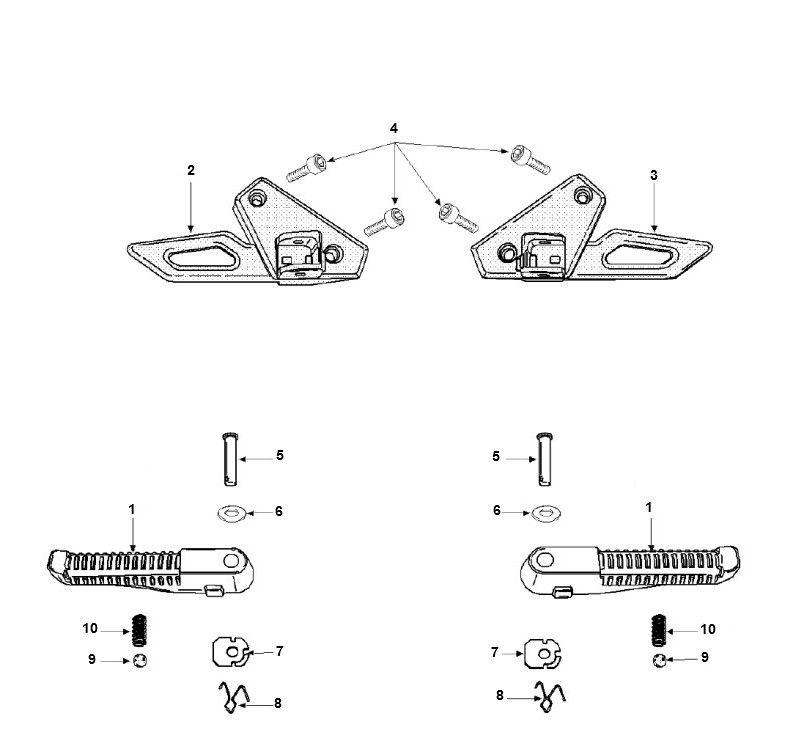 Pedane Peugeot Speedfight 3 50 2 tempi AC 2 tempi
