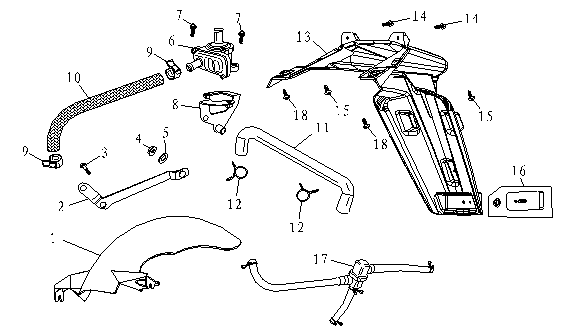 Parafango anteriore - Parafango posteriore China FoX rosso lucido