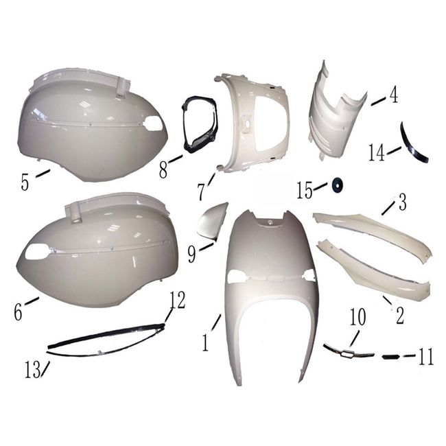Copertina anteriore - Parabrezza per moto - Minigonne laterali BTC Cruise Champagne
