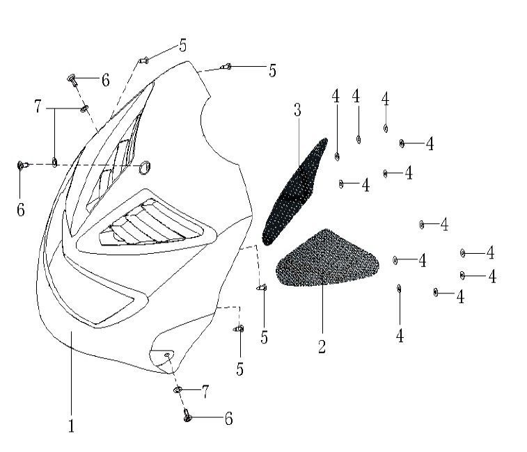 Coperchio anteriore Generic Cracker 50 2 tempi bianco 2009 25