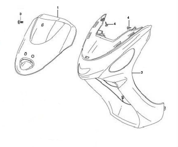 Coperchio anteriore Znen ZN50QT-11 4 tempi