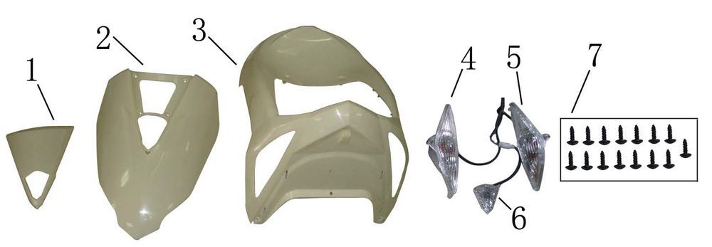 Coperchio anteriore - Indicatori anteriori AGM Fly - neri