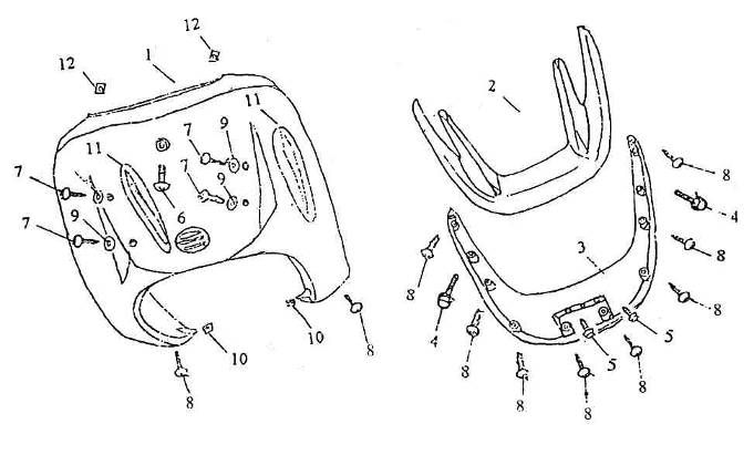 Coperchio anteriore Rover Classic 125