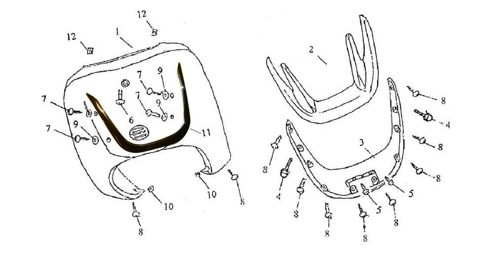 Coperchio anteriore rosso Turbho RG50