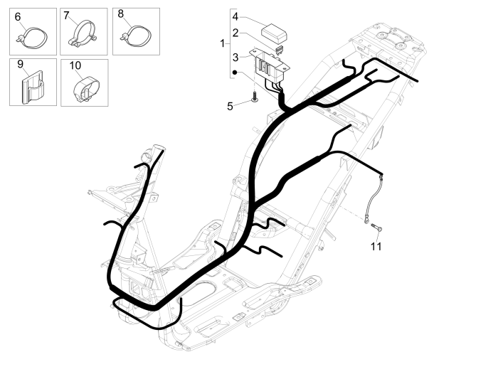 Cablaggio Piaggio NRG Power DD 50 2 tempi LC 2007-2017