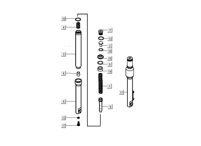 Ricambi forcella anteriore Kymco People S 50 4 tempi blu oceano profondo