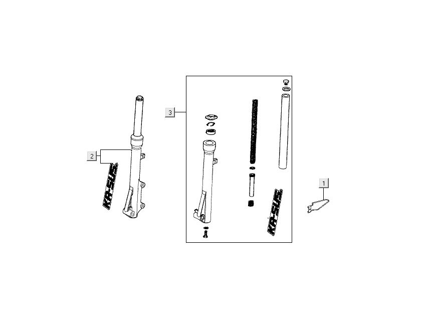 Ricambi forcella anteriore Kymco Nexxon 50 4 tempi grigio scuro