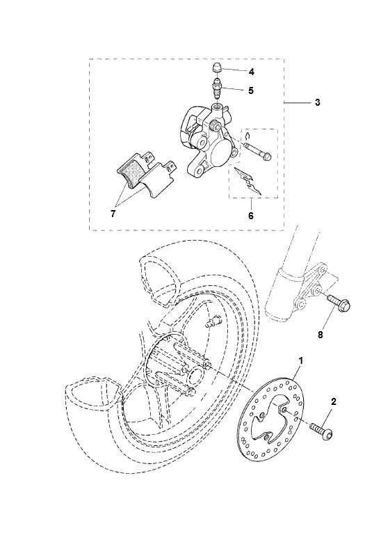 Freno anteriore Yamaha Aerox 50 2 tempi LC