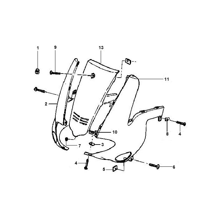 Coperchio anteriore Gilera Runner 50 2 tempi LC 1998-2005