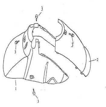 Parafango anteriore rosa AGM GT
