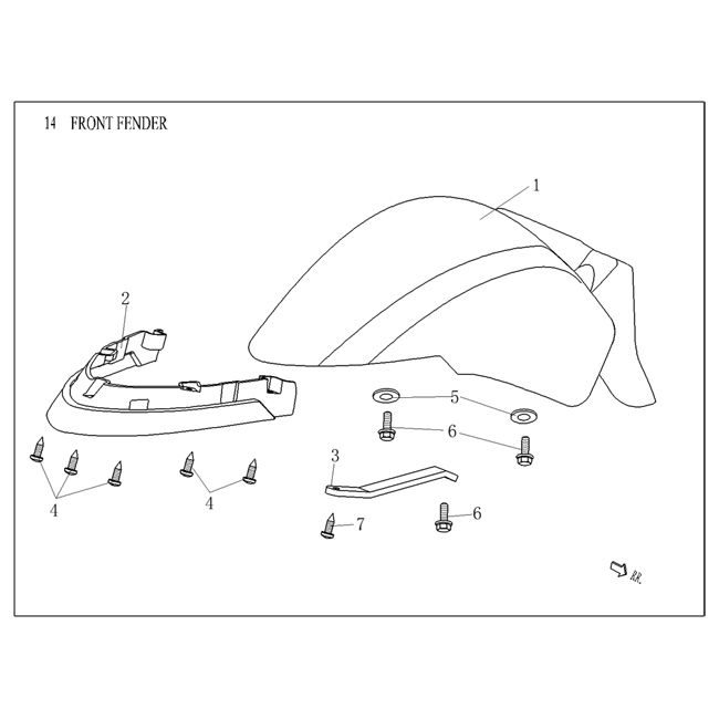Parafango anteriore AGM VX50 plus 12