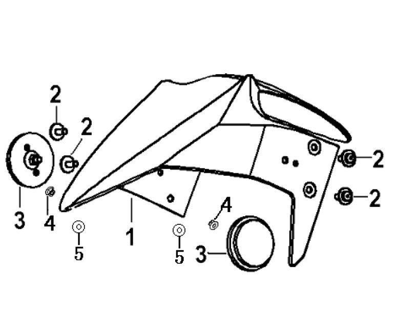Parafango anteriore Generic Xor 50 2 tempi 2006 nero