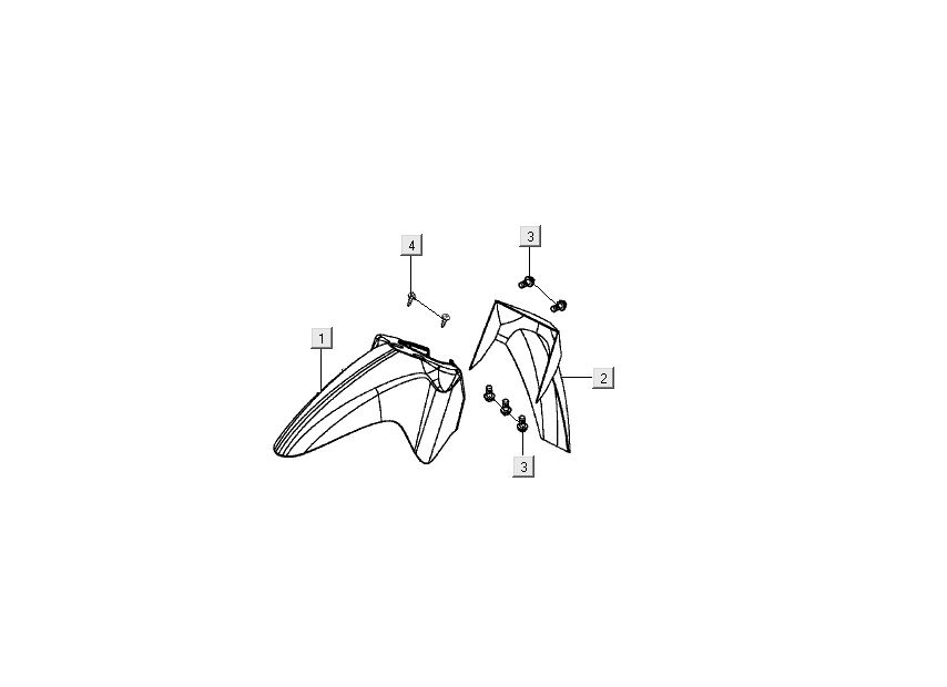 Parafango anteriore Kymco Nexxon 50 4 tempi grigio scuro