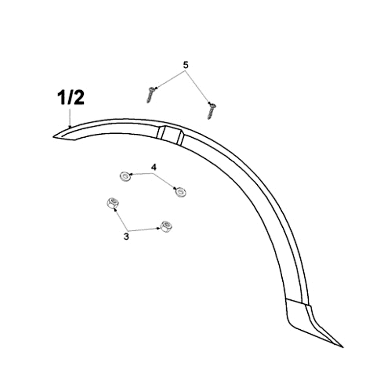 Parafango anteriore nero Peugeot Vogue