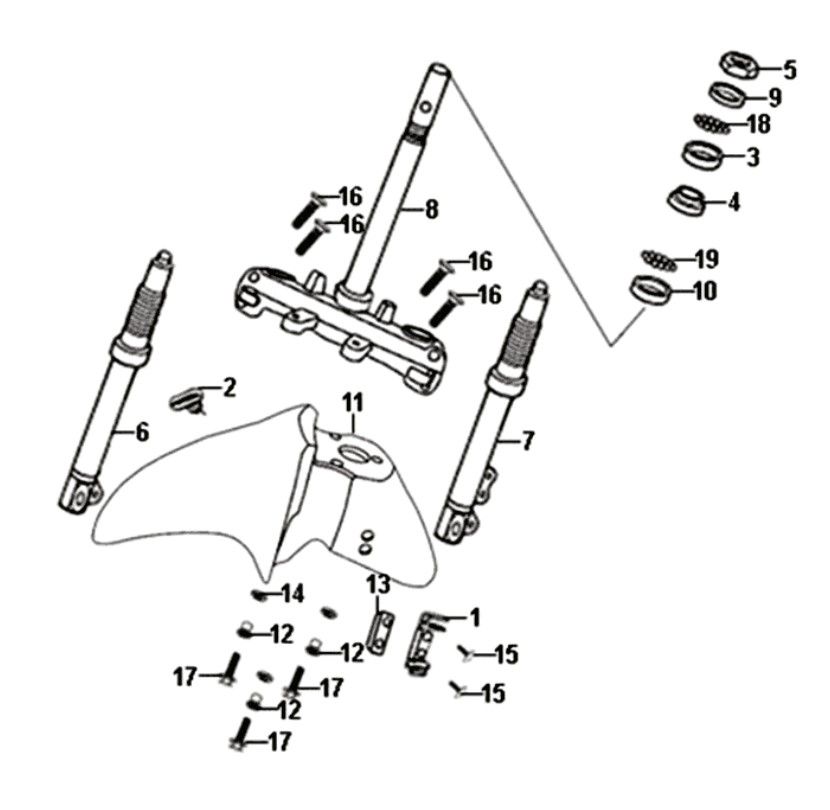 Parafango anteriore Sym Symphony ST Euro 4 (BK-001C/R-010CA) nero/rosso