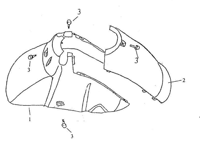 Parafango anteriore rosso Turbho RG50