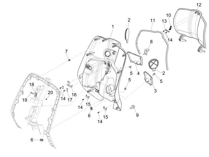 Paragambe Vespa Sprint 50 4 tempi 2V AC red dragon 894