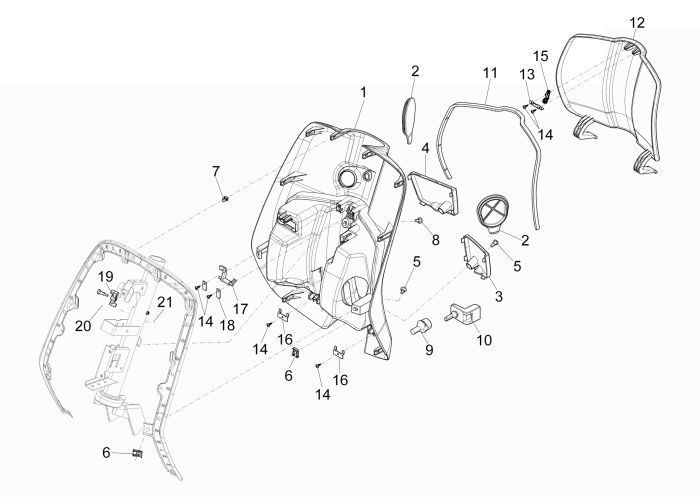 Paragambe Vespa Primavera 50 2 tempi AC nero 98/A