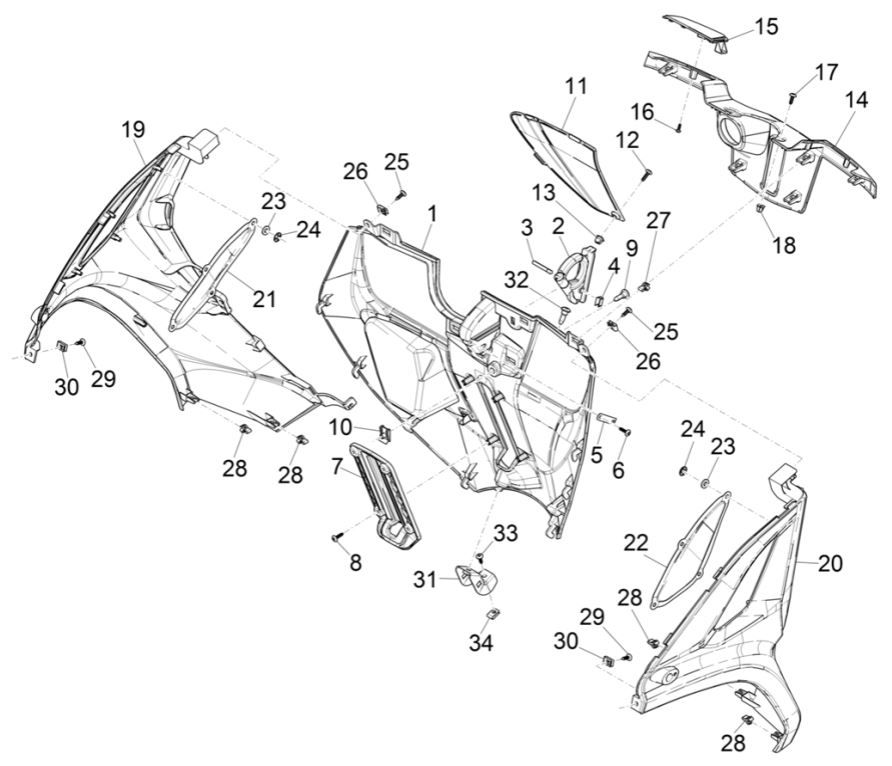 Piaggio MP3 300 HPE/300 HPE Sport ABS Euro 5 2020-2022