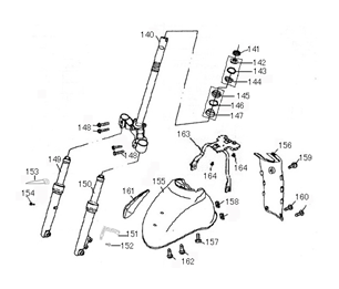 Forcella anteriore - Cuffia - Parafango anteriore Znen Snail antracite opaco