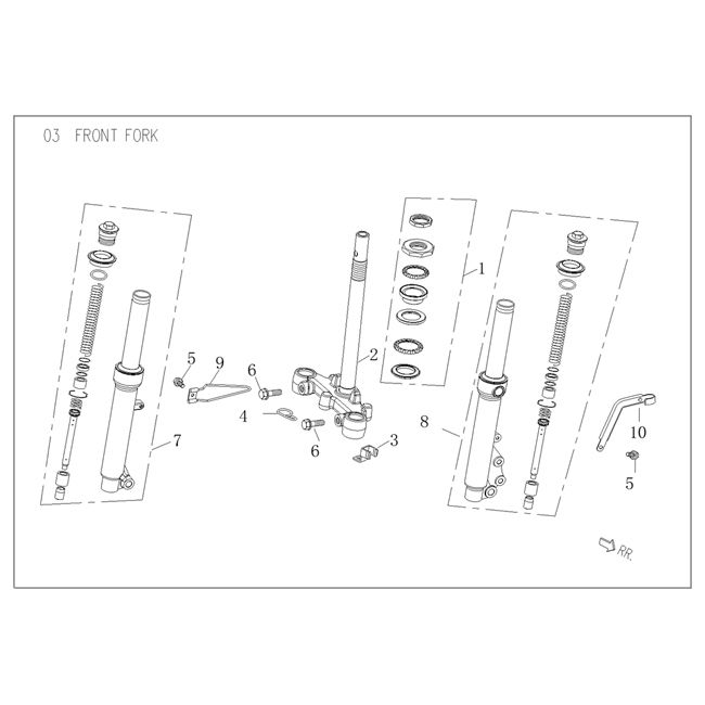 Forcella anteriore - Cuffie AGM VX50 plus da 12